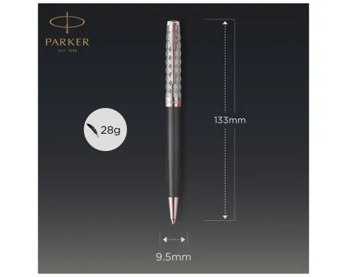 Ручка кулькова Parker SONNET 17 Metal & Grey Lacquer PGT BP (68 232)