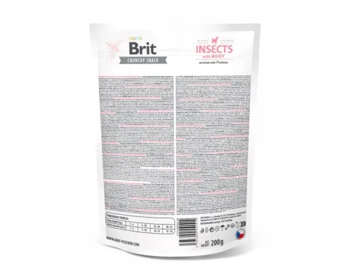 Ласощі для собак Brit Care Dog Crunchy Cracker Puppy Insects комахи, сироватка і пробіотики 200 г (8595602551514)