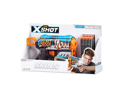 Іграшкова зброя Zuru X-Shot Швидкострільний бластер Skins Flux Beast Out (8 патронів) (36516L)