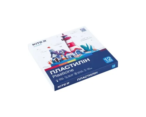 Пластилин Kite Classic 12 цветов, 240 г (K-1086)