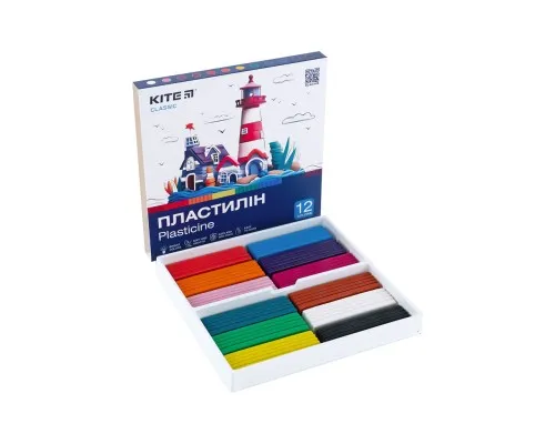 Пластилин Kite Classic 12 цветов, 240 г (K-1086)