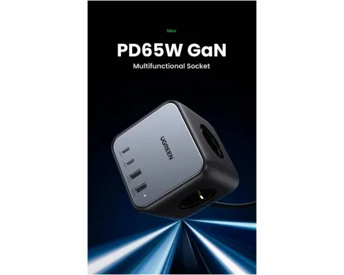 Зарядний пристрій UGREEN 4xUSB 65W DigiNest Cube (2хUSB-C+2xUSB-A) CD268 (60113)