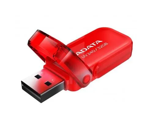 USB флеш накопичувач ADATA 32GB UV240 Red USB 2.0 (AUV240-32G-RRD)