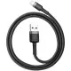 Дата кабель USB 2.0 AM to Lightning 0.5m Cafule 2.4A grey+black Baseus (CALKLF-AG1)