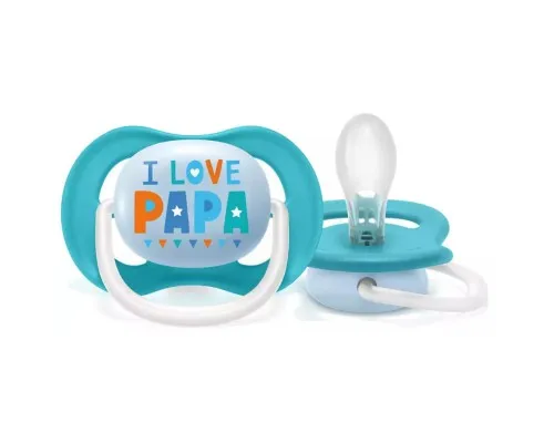 Пустышка Philips AVENT Ultra Air I love... для мальчиков 6-18 мес (SCF080/03)