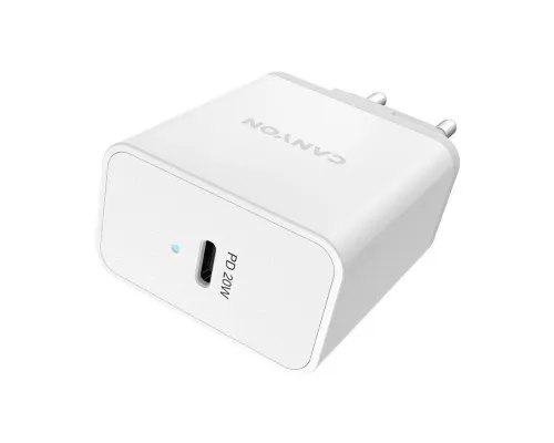 Зарядний пристрій Canyon PD 20W/QC3.0 18W WALL Charger with 1-USB A+ 1-USB-C (CNE-CHA20W03)