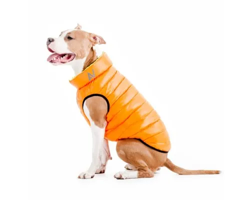 Курточка для тварин Airy Vest двостороння XS 25 помаранчево-салатова (1598)