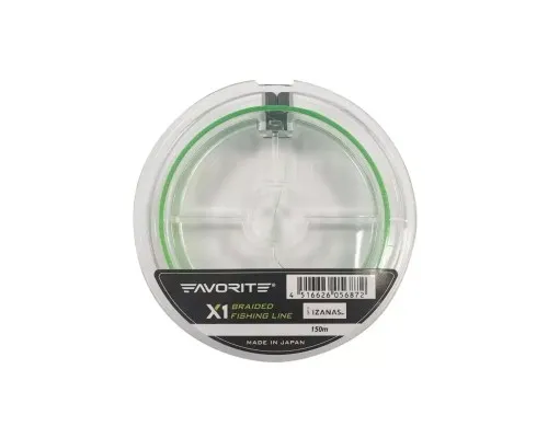 Шнур Favorite X1 PE 4x 150m 0.4/0.104mm 8lb/3.5kg Light Green (1693.11.26)