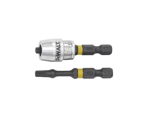 Набор бит DeWALT IMPACT TORSION, ударных, T25, L=57 мм, 2 шт + магнитный держатель (DT70538T)