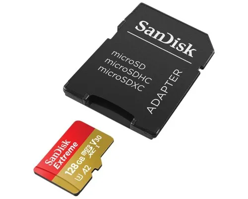 Карта памяті SanDisk 128GB microSD class 10 UHS-I Extreme For Action Cams and Dro (SDSQXAA-128G-GN6AA)