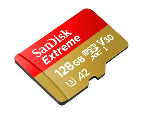 Карта памяти SanDisk 128GB microSD class 10 UHS-I Extreme For Action Cams and Dro (SDSQXAA-128G-GN6AA)