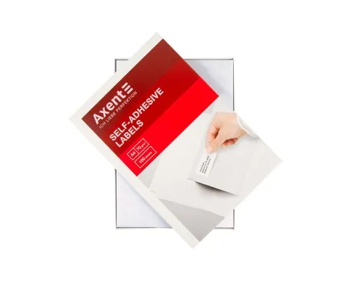 Етикетка самоклеюча Axent 38,1x21,2 (65 на листі) с/кл (100 листів) закруглені кути (2470-A)