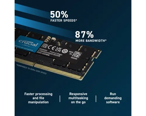 Модуль памяті для ноутбука SoDIMM DDR5 32GB (2x16GB) 5600 MHz Ripjaws Micron (CT2K16G56C46S5)