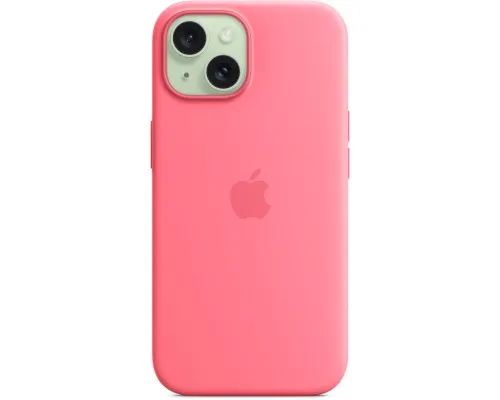 Чехол для мобильного телефона Apple iPhone 15 Silicone Case with MagSafe Pink, Model A3123 (MWN93ZM/A)