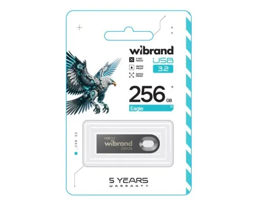 USB флеш накопитель Wibrand 256GB Eagle Grey USB 3.2 Gen 1 (USB 3.0) (WI3.2/EA256U10G)