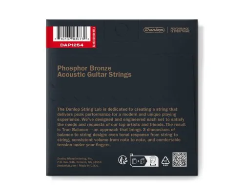 Струни для гітари Jim Dunlop Phosphor Bronze Acoustic Guitar Strings (12-54) (DAP1254)