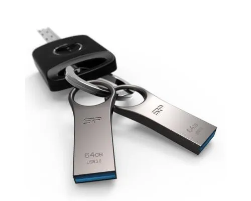 USB флеш накопичувач Silicon Power 64GB Jewel J80 Titanium USB 3.0 (SP064GBUF3J80V1T)