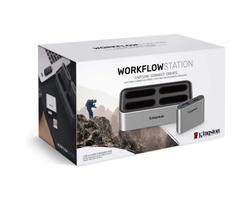 Зчитувач флеш-карт Kingston Workflow Station Dock USB 3.2 Gen2 USB-A/C Hub (WFS-U)