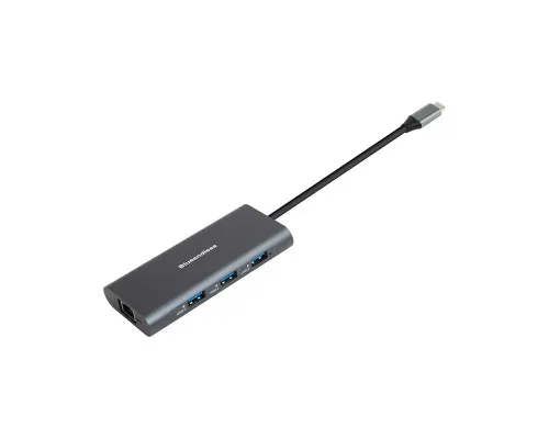 Концентратор PowerPlant USB-C to 2xUSB 3.0, 1xUSB 2.0, 1xType-C (PD), HDMI, SD, RJ45 (CA913497)