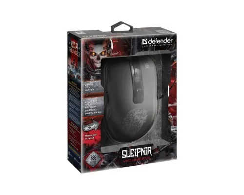 Мишка Defender Sleipnir GM-927 USB Black+ Килимок (52927)