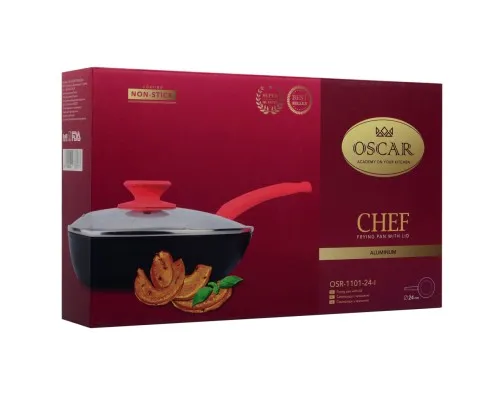 Сковорода Oscar Chef з кришкою 24 см (OSR-1101-24-l)