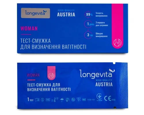 Тест на вагітність Longevita Woman Смужка 5 шт. (TS/5)