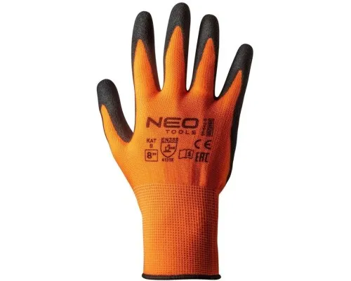 Защитные перчатки Neo Tools нитриловое покрытие, полиэстер, р.9, оранжевый (97-642-9)