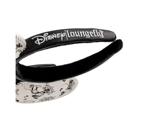 Дитячий обруч для волосся Loungefly LF Disney - Steamboat Willie Ears Bow Rope Piping (WDHB0086)