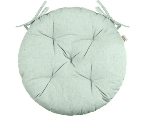Подушка на стілець Ardesto Oliver, кругла 40 см, 100% бавовна, нап-ч: 50% холоф, 50% пп, аквамарин (ART03OA)