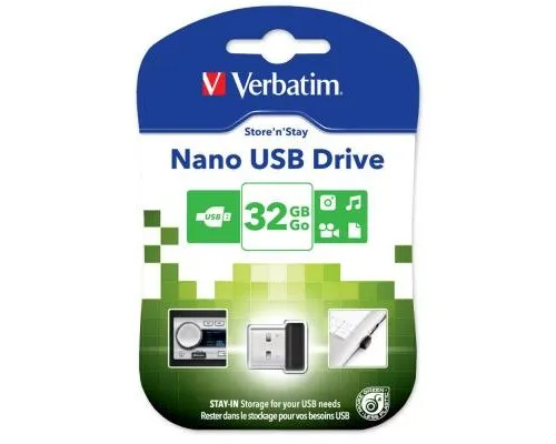 USB флеш накопичувач Verbatim 32GB Store n Stay NANO USB 2.0 (98130)