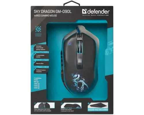 Мышка Defender Sky Dragon GM-090L Black (52090)