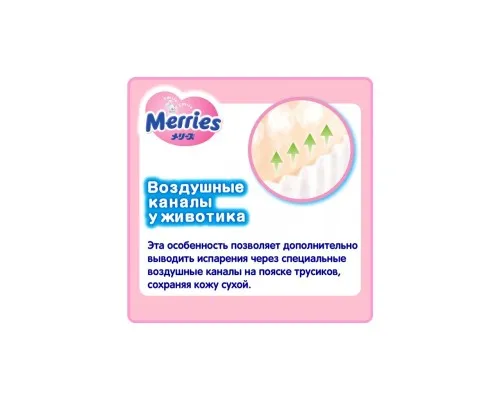 Подгузники Merries трусики для детей S 4-8 кг 62 шт (558871)
