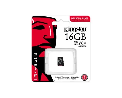 Карта пам'яті Kingston 16GB microSDHC class 10 UHS-I V30 A1 (SDCIT2/16GBSP)