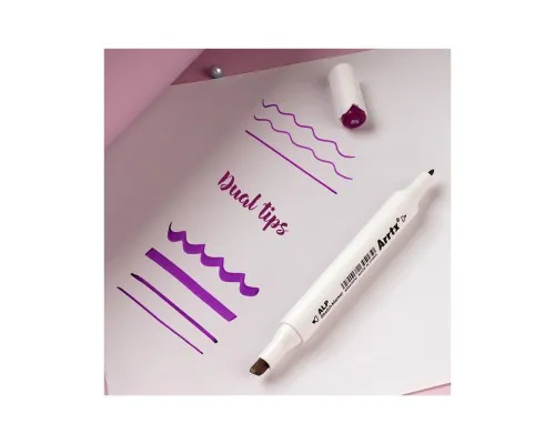 Художній маркер Arrtx Спиртові Alp ASM-02PL 24 кольори Фіолетові відтінки (LC302239)