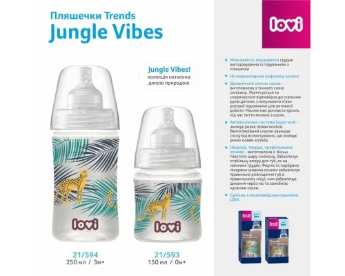 Пляшечка для годування Lovi Trends 120 мл - Jungle Vibes (21/593)