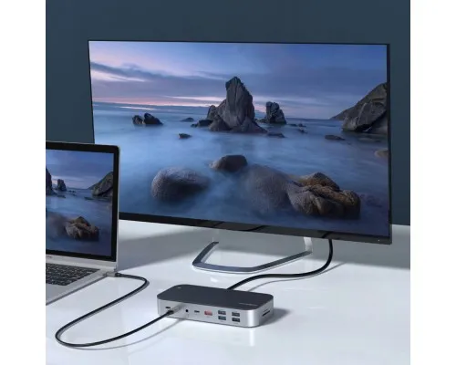 Концентратор Choetech USB-C 15-in-1 HDMI/PD/CR/LAN/USB-A/USB-C/AUX/VGA/DP (HUB-M52-GY)