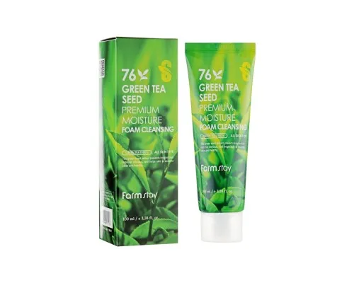 Пінка для вмивання FarmStay Green Tea Seed Premium Moisture Foam Cleansing З насінням зеленого чаю 100 мл (8809469775137)