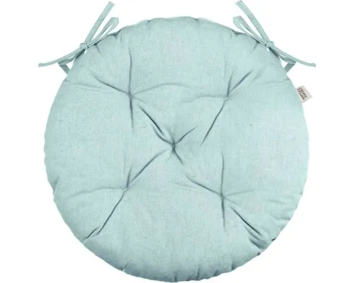 Подушка на стілець Ardesto Oliver, кругла 40 см, 100% бавовна, нап-ч: 50% холоф, 50% пп, бірюза (ART03OT)