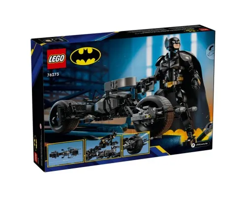 Конструктор LEGO Batman Фигурка Бэтмена для сборки и бэтцикл для сборки (76273)