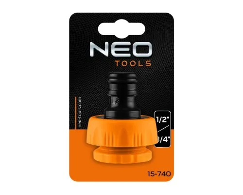 Конектор для шланга Neo Tools для крана 1/2",3/4", з внутрішнім різьбленням (15-740)