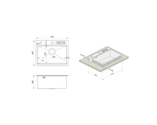 Мойка кухонная Nett NG-5747 (042225)