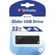 USB флеш накопичувач Verbatim 32GB Slider Black USB 2.0 (98697)