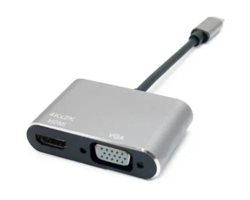 Перехідник Type-C to HDMI / VGA Extradigital (KBV1743)