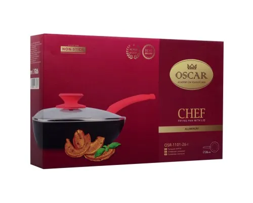 Сковорода Oscar Chef з кришкою 26 см (OSR-1101-26-l)