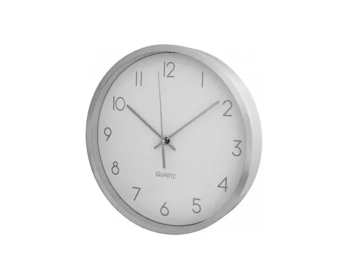 Настінний годинник Economix Promo TITANIUM металевий, срібний (E51810)