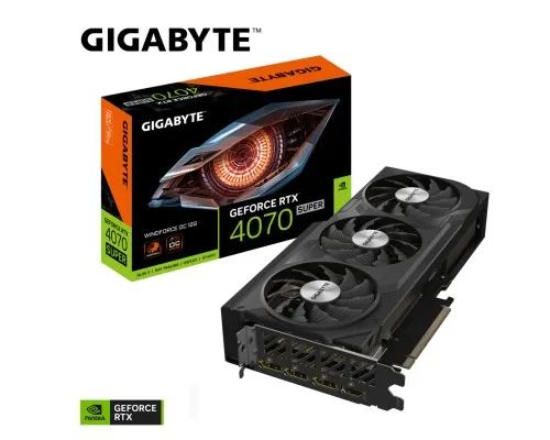 Видеокарта GIGABYTE GeForce RTX4070 SUPER 12Gb WINDFORCE OC (GV-N407SWF3OC-12GD)