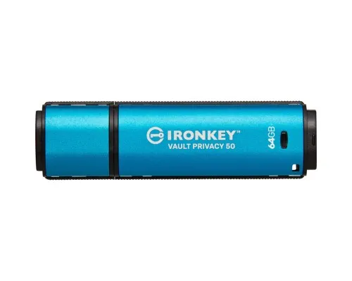 USB флеш накопитель Kingston 64GB IronKey Vault Privacy 50 Blue USB 3.2 (IKVP50/64GB)