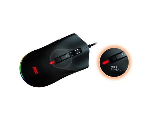 Мышка AOC GM530 RGB PMW3389 Kailh switch USB Black (GM530B)