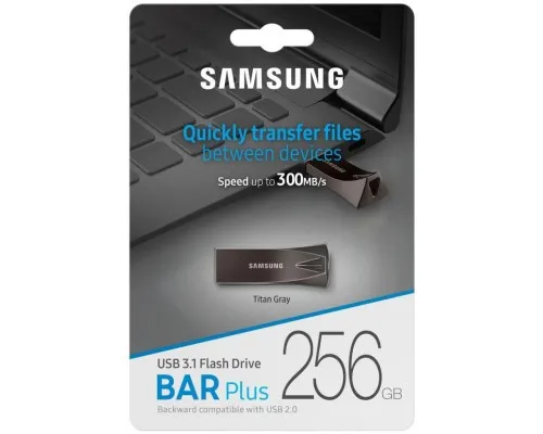USB флеш накопичувач Samsung 256GB BAR Plus USB 3.0 (MUF-256BE4/APC)