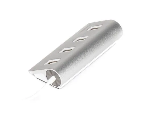 Концентратор Maxxter USB 2.0 Type-A 4 ports silver (HU2A-4P-01)
